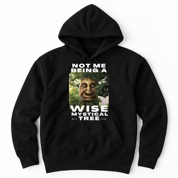 Wise Mystical Tree Face Old Mythical Oak Tree Funny Meme Hoodie