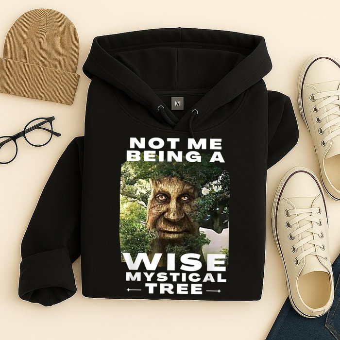Wise Mystical Tree Face Old Mythical Oak Tree Funny Meme Hoodie
