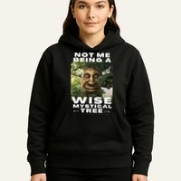Wise Mystical Tree Face Old Mythical Oak Tree Funny Meme Hoodie