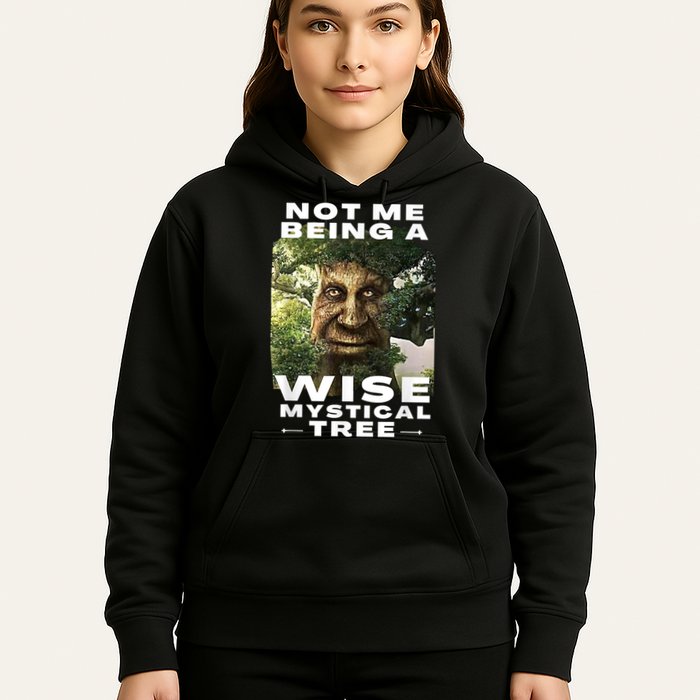 Wise Mystical Tree Face Old Mythical Oak Tree Funny Meme Hoodie