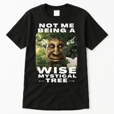 Wise Mystical Tree Face Old Mythical Oak Tree Funny Meme Tall T-Shirt