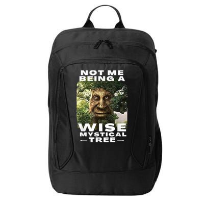 Wise Mystical Tree Face Old Mythical Oak Tree Funny Meme City Backpack