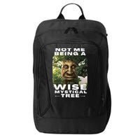 Wise Mystical Tree Face Old Mythical Oak Tree Funny Meme City Backpack