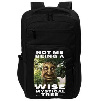 Wise Mystical Tree Face Old Mythical Oak Tree Funny Meme Impact Tech Backpack