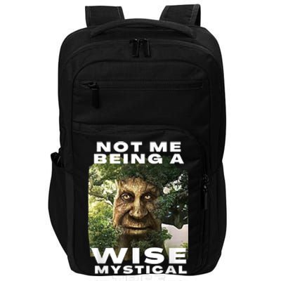 Wise Mystical Tree Face Old Mythical Oak Tree Funny Meme Impact Tech Backpack