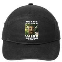 Wise Mystical Tree Face Old Mythical Oak Tree Funny Meme 7-Panel Snapback Hat