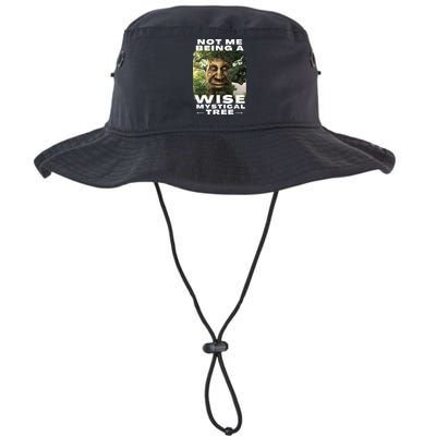 Wise Mystical Tree Face Old Mythical Oak Tree Funny Meme Bucket Hat