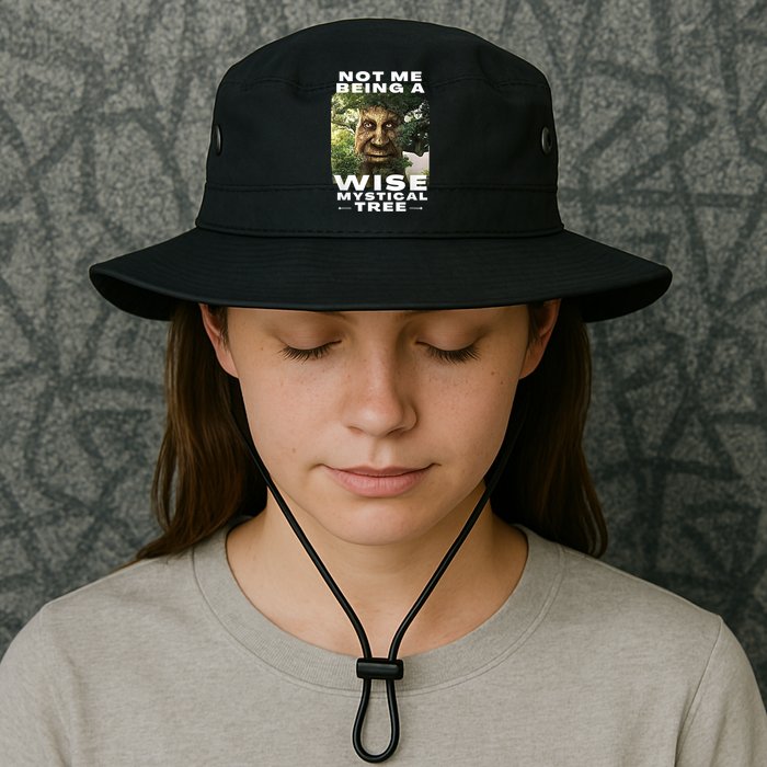 Wise Mystical Tree Face Old Mythical Oak Tree Funny Meme Bucket Hat