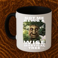 Wise Mystical Tree Face Old Mythical Oak Tree Funny Meme Mug