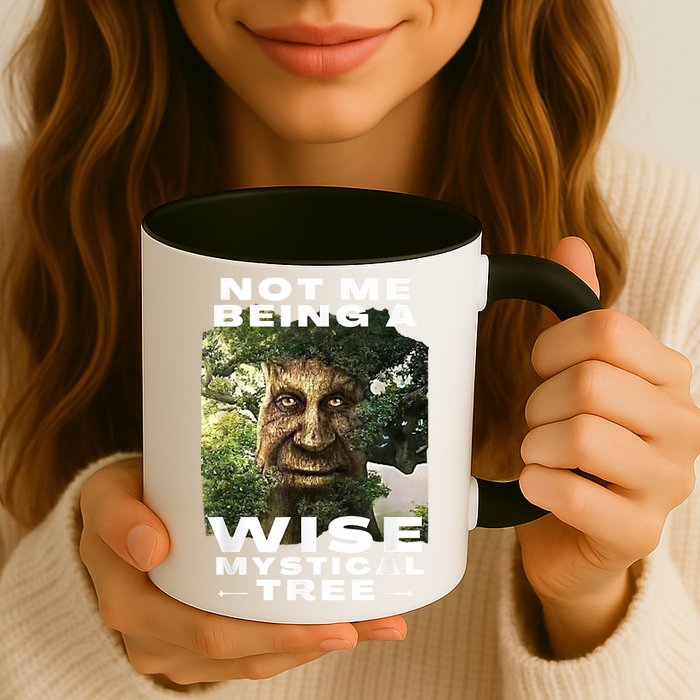 Wise Mystical Tree Face Old Mythical Oak Tree Funny Meme Mug