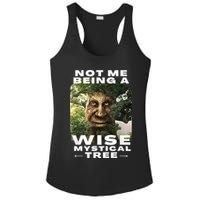 Wise Mystical Tree Face Old Mythical Oak Tree Funny Meme Ladies PosiCharge Competitor Racerback Tank