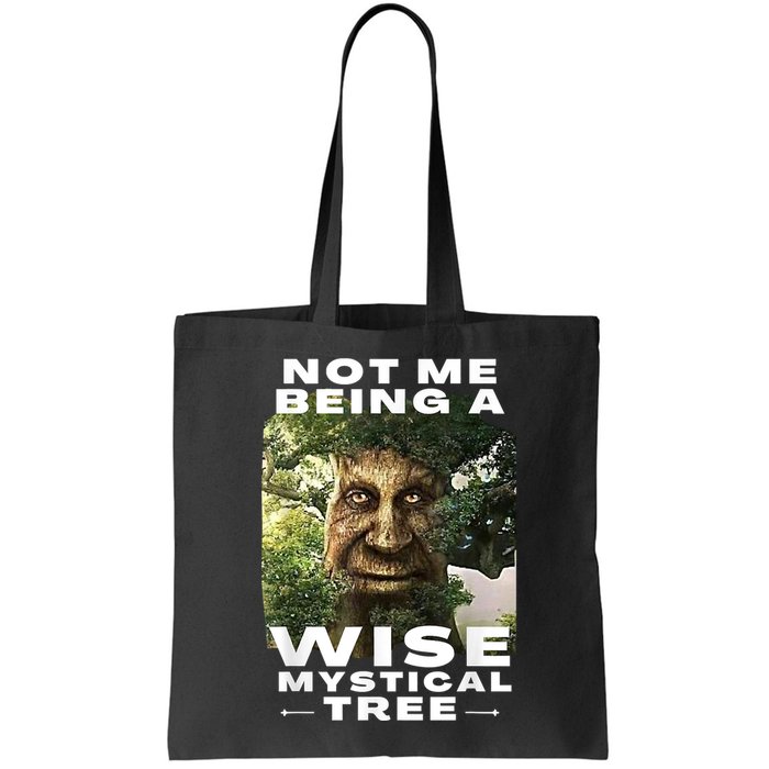 Wise Mystical Tree Face Old Mythical Oak Tree Funny Meme Bag