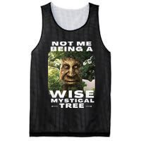 Wise Mystical Tree Face Old Mythical Oak Tree Funny Meme Mesh Reversible Basketball Jersey Tank