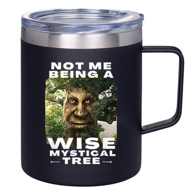 Wise Mystical Tree Face Old Mythical Oak Tree Funny Meme 12oz Stainless Steel Coffee Mug