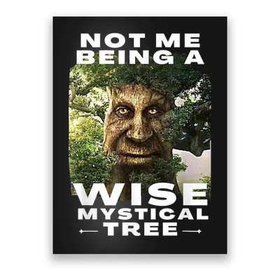 Wise Mystical Tree Face Old Mythical Oak Tree Funny Meme Poster
