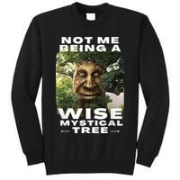 Wise Mystical Tree Face Old Mythical Oak Tree Funny Meme Tall Sweatshirt