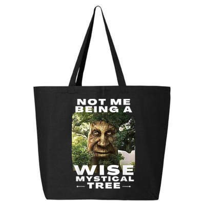 Wise Mystical Tree Face Old Mythical Oak Tree Funny Meme 25L Jumbo Tote