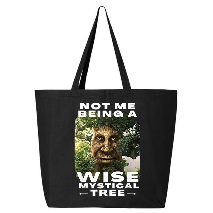 Wise Mystical Tree Face Old Mythical Oak Tree Funny Meme 25L Jumbo Tote