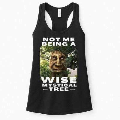 Wise Mystical Tree Face Old Mythical Oak Tree Funny Meme Womens Tank Top