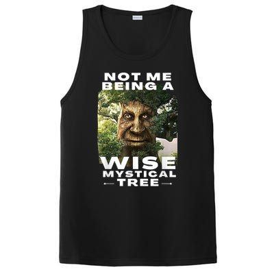 Wise Mystical Tree Face Old Mythical Oak Tree Funny Meme PosiCharge Competitor Tank