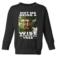Wise Mystical Tree Face Old Mythical Oak Tree Funny Meme Toddler Sweatshirt