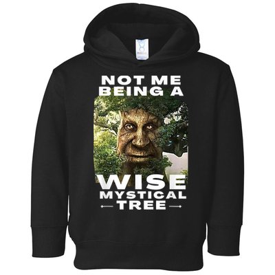 Wise Mystical Tree Face Old Mythical Oak Tree Funny Meme Toddler Hoodie