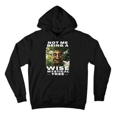 Wise Mystical Tree Face Old Mythical Oak Tree Funny Meme Tall Hoodie