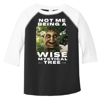 Wise Mystical Tree Face Old Mythical Oak Tree Funny Meme Toddler Fine Jersey T-Shirt
