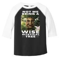 Wise Mystical Tree Face Old Mythical Oak Tree Funny Meme Toddler Fine Jersey T-Shirt