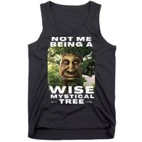 Wise Mystical Tree Face Old Mythical Oak Tree Funny Meme Tank Top