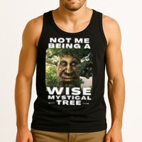 Wise Mystical Tree Face Old Mythical Oak Tree Funny Meme Tank Top