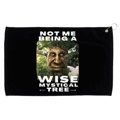 Wise Mystical Tree Face Old Mythical Oak Tree Funny Meme Grommeted Golf Towel