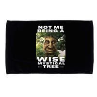 Wise Mystical Tree Face Old Mythical Oak Tree Funny Meme Microfiber Hand Towel