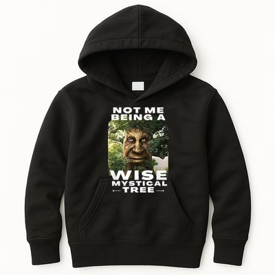 Wise Mystical Tree Face Old Mythical Oak Tree Funny Meme Kids Hoodie