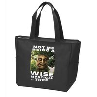 Wise Mystical Tree Face Old Mythical Oak Tree Funny Meme Zip Tote Bag