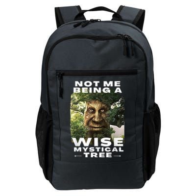 Wise Mystical Tree Face Old Mythical Oak Tree Funny Meme Daily Commute Backpack