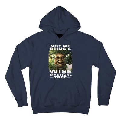 Wise Mystical Tree Face Old Mythical Oak Tree Funny Meme Hoodie