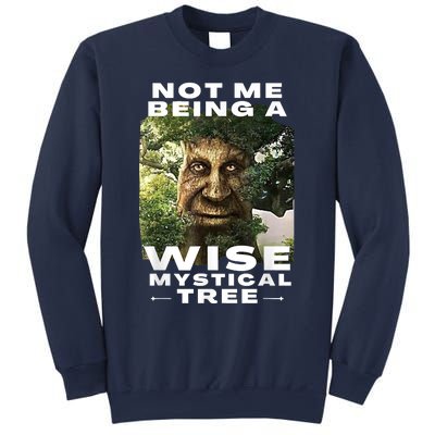 Wise Mystical Tree Face Old Mythical Oak Tree Funny Meme Sweatshirt