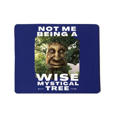 Wise Mystical Tree Face Old Mythical Oak Tree Funny Meme Mousepad