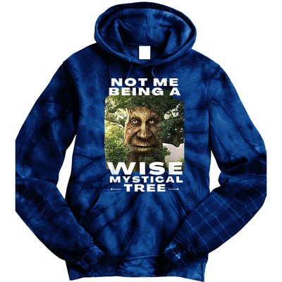 Wise Mystical Tree Face Old Mythical Oak Tree Funny Meme Tie Dye Hoodie