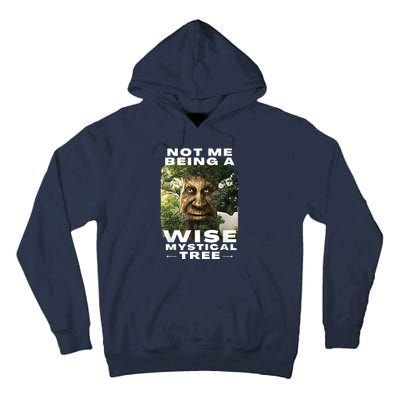 Wise Mystical Tree Face Old Mythical Oak Tree Funny Meme Tall Hoodie