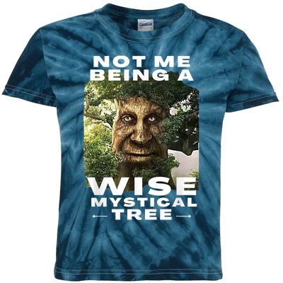 Wise Mystical Tree Face Old Mythical Oak Tree Funny Meme Kids Tie-Dye T-Shirt