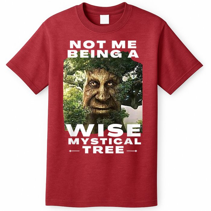 Wise Mystical Tree Face Old Mythical Oak Tree Funny Meme T-Shirt