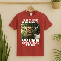 Wise Mystical Tree Face Old Mythical Oak Tree Funny Meme T-Shirt