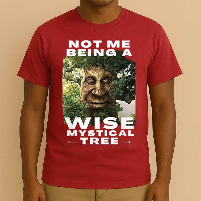 Wise Mystical Tree Face Old Mythical Oak Tree Funny Meme T-Shirt