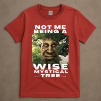 Wise Mystical Tree Face Old Mythical Oak Tree Funny Meme T-Shirt