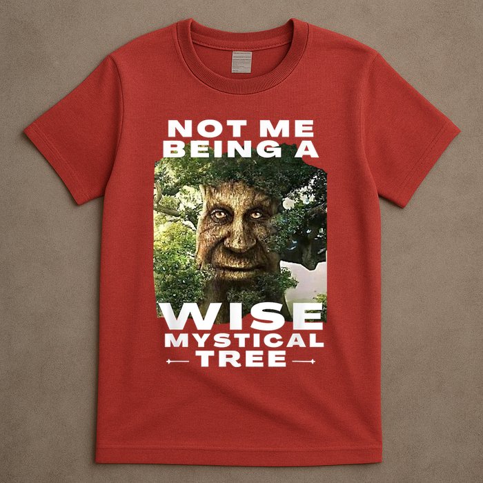 Wise Mystical Tree Face Old Mythical Oak Tree Funny Meme T-Shirt