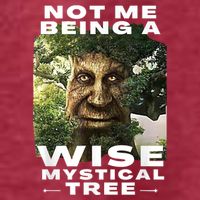 Wise Mystical Tree Face Old Mythical Oak Tree Funny Meme T-Shirt