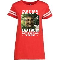 Wise Mystical Tree Face Old Mythical Oak Tree Funny Meme Enza Ladies Jersey Football T-Shirt