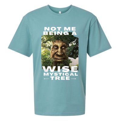 Wise Mystical Tree Face Old Mythical Oak Tree Funny Meme Sueded Cloud Jersey T-Shirt